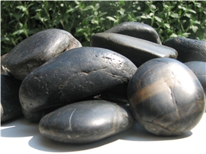 Black Marble Polished Peble Stone