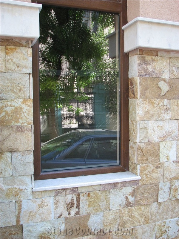 Gold Cut Quartzite Natural Surface Wall Tiles, Gneis Gold Quartzite Slabs & Tiles