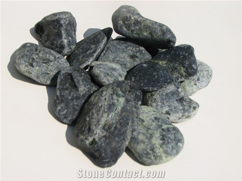 Verde Marble Pebbles, Dark Green Marble Pebbles, Veria Green Marble Pebbles