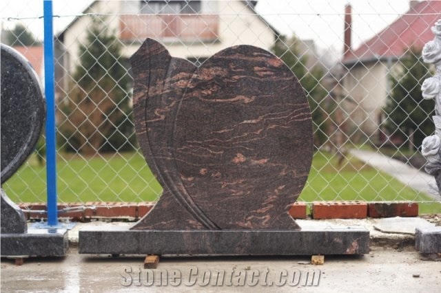 Aurora Granite Single Tombstone
