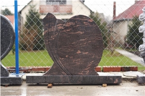 Aurora Granite Single Tombstone