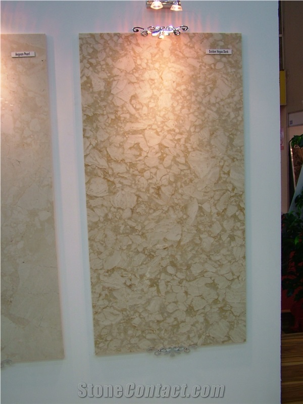 Golden Vegas Dark Marble Slabs, Tiles