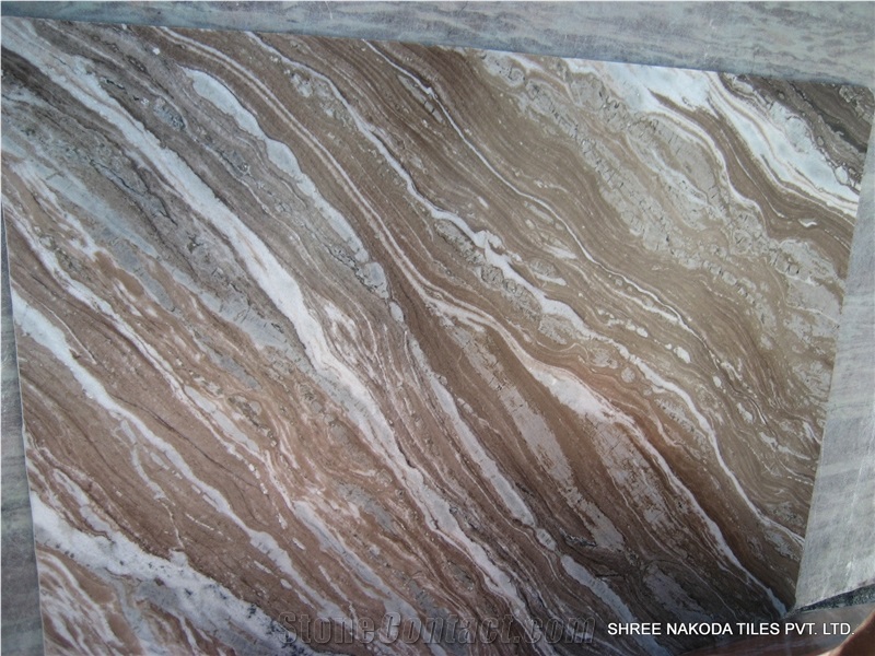 Bianco Brown Marble Slabs