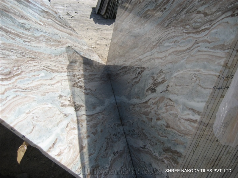 Bianco Brown Marble Slabs