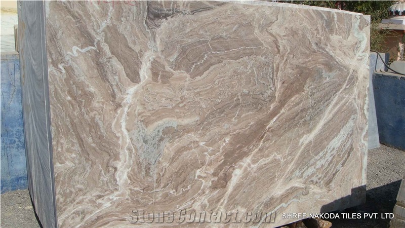Bianco Brown Marble Slabs