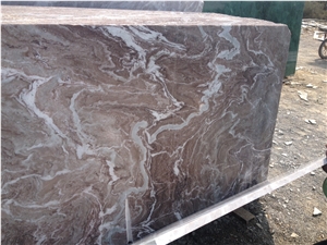 Bianco Brown Marble Slabs