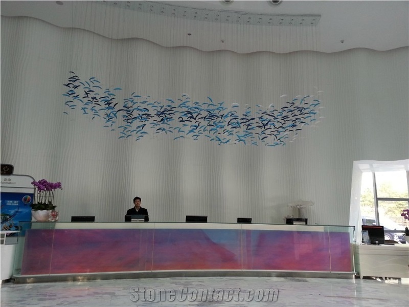 Modern Commercial Acrylic Solid Surface,Engineered Stone Hotel Reception Countertop