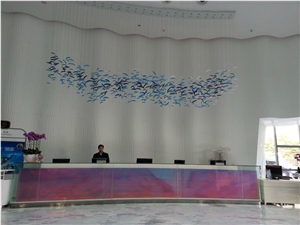 Modern Commercial Acrylic Solid Surface,Engineered Stone Hotel Reception Countertop