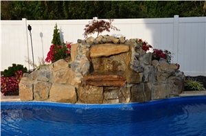 Leonardo Travertine - Pattern Set & Split Face Application, Pool Coping