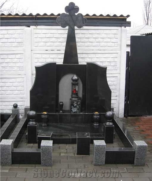 Grey Monument, Black Granite Japanese & Korean Style Monuments