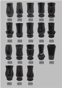 Val Kilmer Tombstone Urn, Vase, Black Granite Urn, Vase
