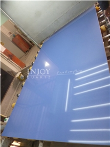 Engineered Quartz Stone Pure Blue Quartz Polished