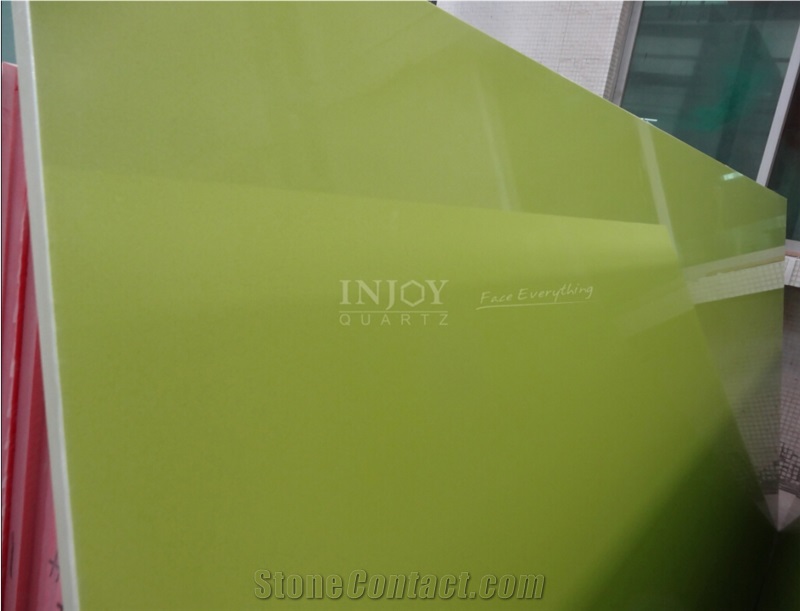 Engineered Quartz Stone-Pure Grass Green Quartz Stone