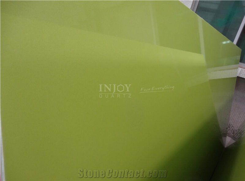 Engineered Quartz Stone-Pure Grass Green Quartz Stone