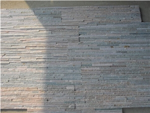 China Brown Wood Vein Slate Ledge Stone, Wall Cladding Panels