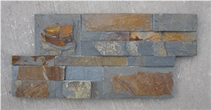 China Yellow Slate Culture Stone,Stacked Stone Wall Cladding