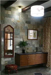 Indoor Building Walling，Grey Slate Castle Stone