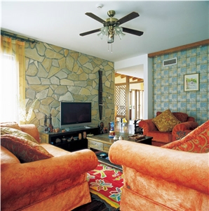 Indoor Building Walling，Grey Slate Castle Stone