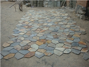 Muliticolor Color Slate Flagstone for Paving