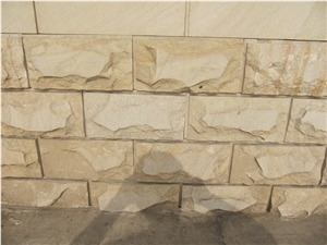 Mushroom Stone Slate, Beige Slate Mushroom Stone Wall