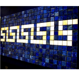 Lapis Lazuli Greek Key Borders, Blue Borders
