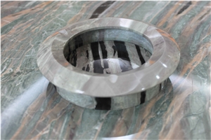 Black and Grey Onyx Cigar Ashtray Black and Grey Onyx Cigar Ashtray