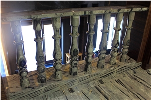 Black and Grey Stone Balustrade & Railings