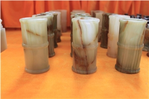 Green Onyx Pen Pencil Holder, Green Onyx Artifacts & Handcrafts