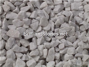 Natural Snow White Marble Gravel,White Crushed Stone