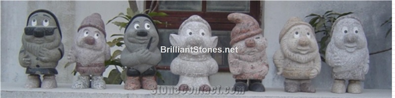 Seven Dwarfs Granite Statues for Garden/Disney