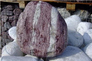 Ege Bordo Marble & Rosso Laguna Marble Polished Pebbles