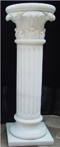 Carved White Marble Columns Carved White Marble Columns