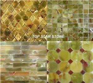 Green Onyx Mosaic Floor Tile, Dark Green Onyx Mosaic Green Onyx Mosaic Floor Tile, Dark Green Onyx Mosaic