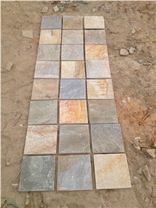 Multicolour Slate Tile & Slab, China Multicolor Slate