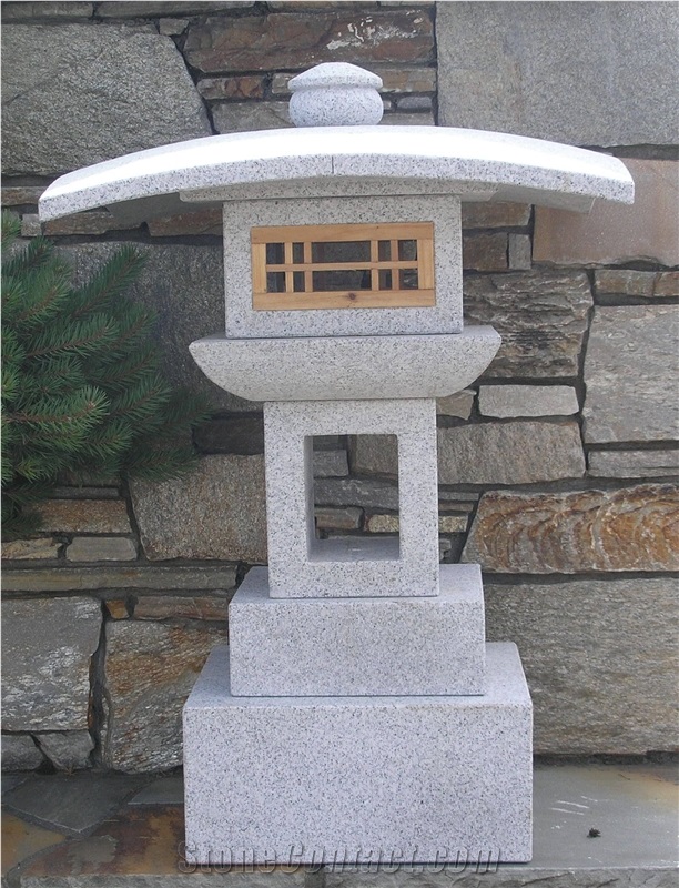Stone Lantern, G603 White Granite Lantern