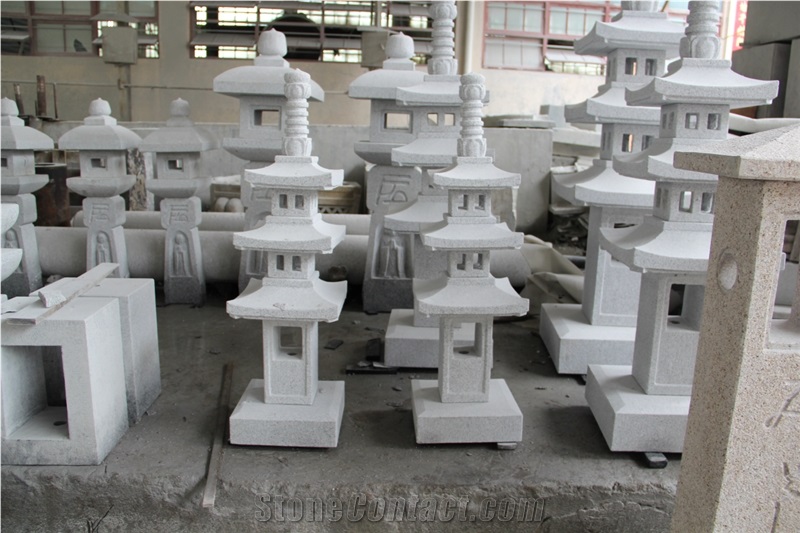 Stone Lantern, G603 White Granite Lantern