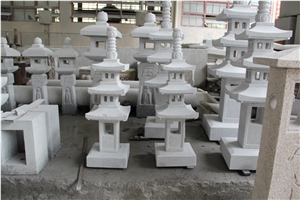 Stone Lantern, G603 White Granite Lantern