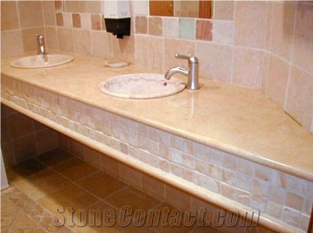 Jerusalem Limestone Honed Vanity Top
