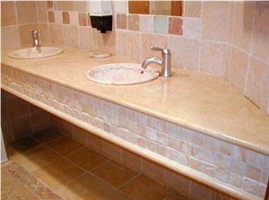 Jerusalem Limestone Honed Vanity Top