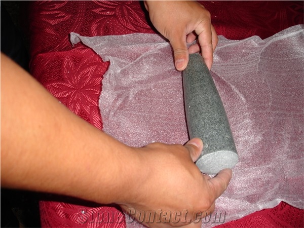 Kitchen Tools Mortar & Pestle, China Green Granite Mortars