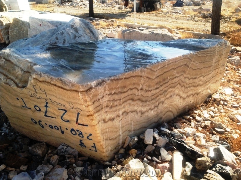 Iran Naghadeh Honey Onyx Blocks, Yellow Onyx Blocks