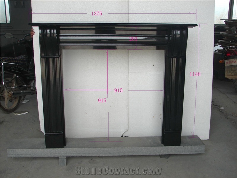Shanxi Black Granite Fireplace Mantel
