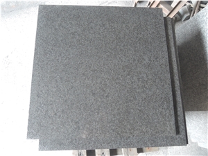 Black Basalt G684 Flamed and Brushed Tiles, China Black Basalt
