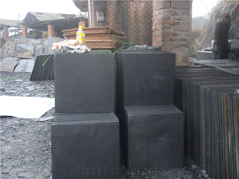 China Black Slate Slabs & Tiles