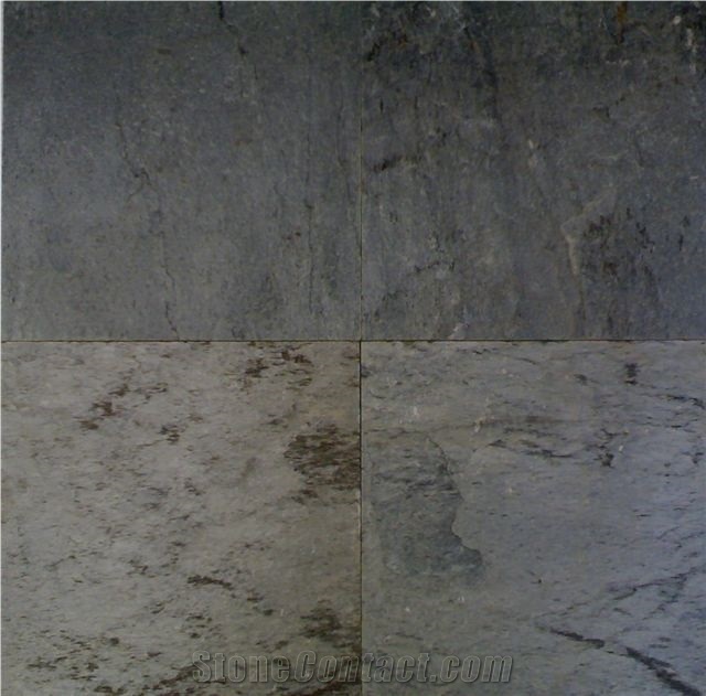 Silver Shine Slate Slabs & Tiles, India Grey Slate