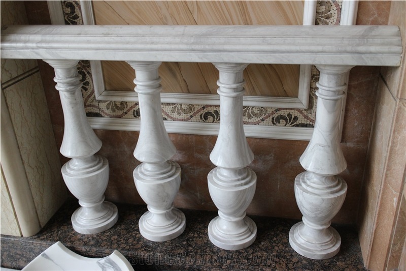 Balustrade & Railings_4, White Marble Balustrade & Railings