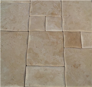Old World Normandy Travertine Tumbled Pattern Slabs & Tiles, Turkey Beige Travertine