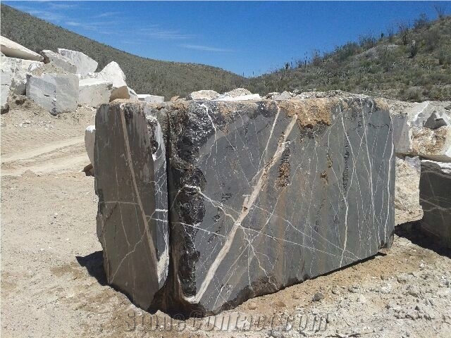 Black Thunder Marble Blocks, Mexico Black Marble