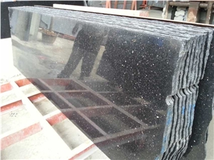 Black Galaxy Slabs & Tiles, India Black Granite