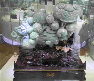 Chinese Green Jade,Carved Jade Art Work